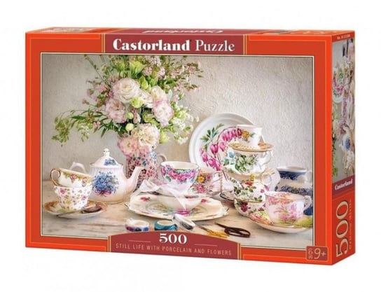 Castorland, puzzle, Porcelana I Kwiaty, 500 el. Castorland
