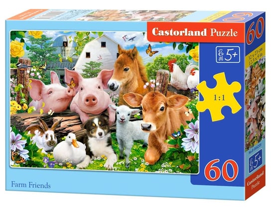 Castorland, puzzle, Przyjaciele z farmy, 60 el. Castorland