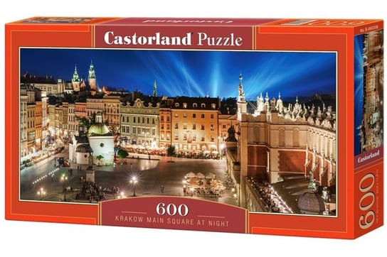 Castorland, puzzle, Rynek Krakowa nocą, 600 el. Castorland