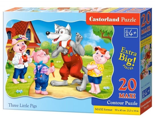 Castorland, puzzle, Trzy Małe Świnki, 20 el. Castorland