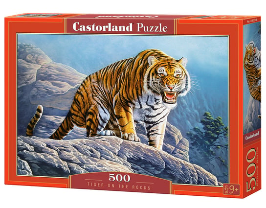 Castorland, puzzle, tygrys na skale, 500 el. Castorland