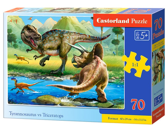 Castorland, puzzle, Tyrannosaurus vs Triceratops, 70 el. Castorland