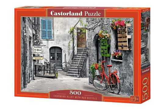 Castorland, puzzle, Urocza aleja z czerwonym rowerem, 500 el. Castorland