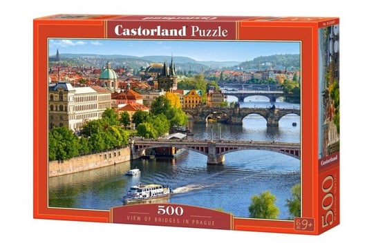 Castorland, puzzle, Widok na mosty w Pradze, 500 el. Castorland