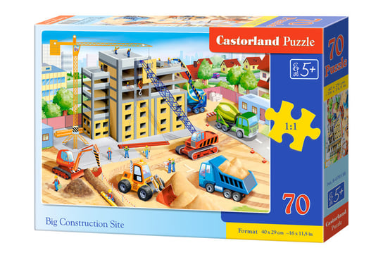 Castorland, puzzle, wielki plac budowy, 70 el. Castorland