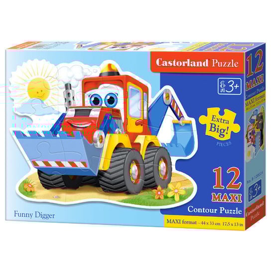 Castorland, puzzle, Zabawna koparka, 12 el. Castorland
