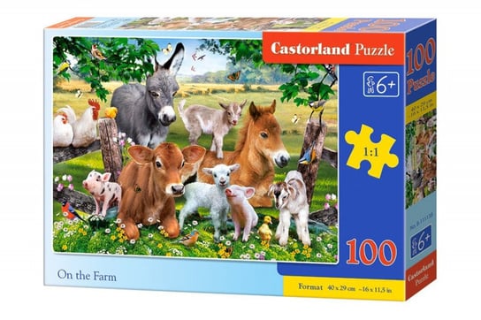 Castorland, puzzle, Zwierzeta na farmie, 100 el. Castorland