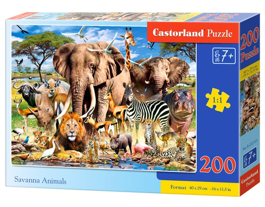 Castorland, puzzle, Zwierzęta Sawanny, 200 el. Castorland