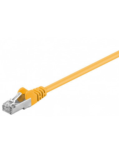 Cat 5E Kabel Łączący, F/Utp, Żółty - Długość Kabla 0.25 M RB-LAN