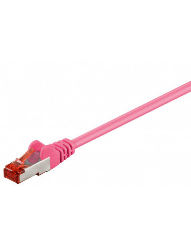 CAT 6 Kabel łączący, S/FTP (PiMF), Purpurowy - Długość kabla 0.25 m Goobay