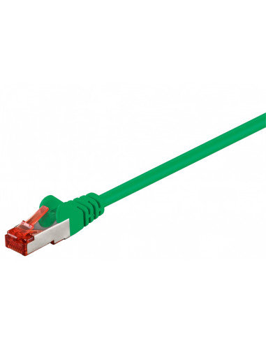 CAT 6 Kabel łączący, S/FTP (PiMF), Zielony - Długość kabla 0.25 m Goobay