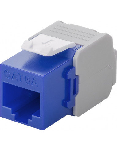 CAT 6A gniazdo Keystone RJ45, UTP, 500 MHz - Wersja kolorystyczna Niebieski Goobay