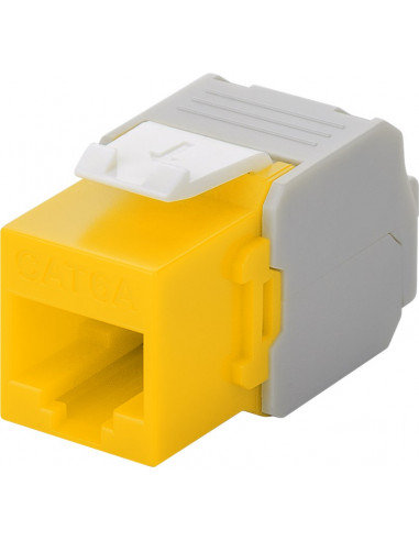 CAT 6A gniazdo Keystone RJ45, UTP, 500 MHz - Wersja kolorystyczna Żółty Goobay