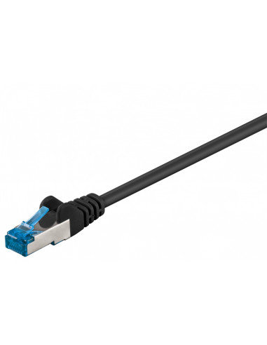 CAT 6AKabel łączący, S/FTP (PiMF), czarny - Długość kabla 0.25 m Goobay