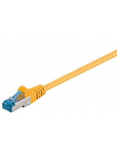 CAT 6AKabel łączący, S/FTP (PiMF), Żółty - Długość kabla 0.25 m Goobay