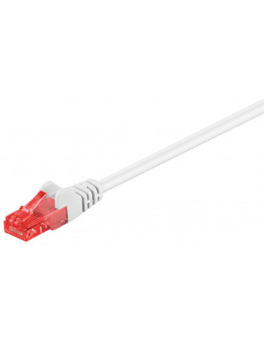 Cat 6Kabel Łączący, U/Utp, Biały - Długość Kabla 1 M Goobay