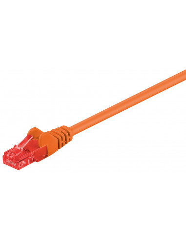 CAT 6Kabel łączący, U/UTP, Pomarańczowy - Długość kabla 0.25 m Goobay