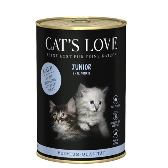 Cat'S Love Junior Mokra karma dla kotów Cielęcina Z Olejem Z Łososia 400g Inny producent