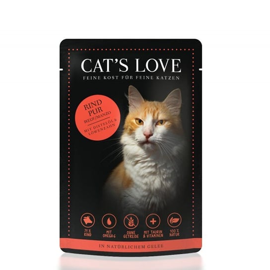 Cat'S Love Karma dla kotów Wołowina W Naturalnej galaretce 85g Inny producent