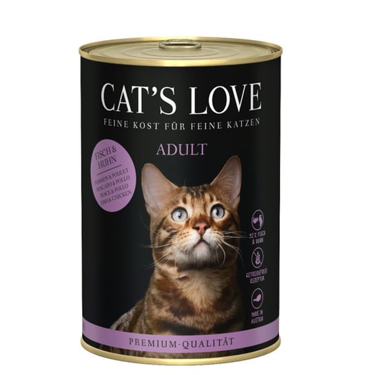 Cat'S Love Mokra karma dla kotów Ryby I kurczak Z Olejem Z Wiesiołka I Pietruszką 400g Inny producent