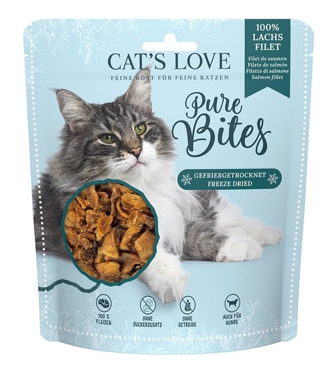 CAT'S LOVE Pure Bites filet z łososia - przysmaki liofilizowane dla kota (50g) Inny producent
