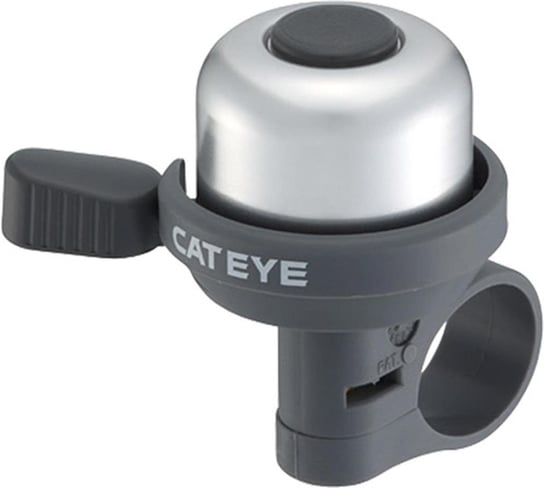 Cateye, Dzwonek rowerowy, Wind Bell PB-1000, srebrny, rozmiar uniwersalny Cateye