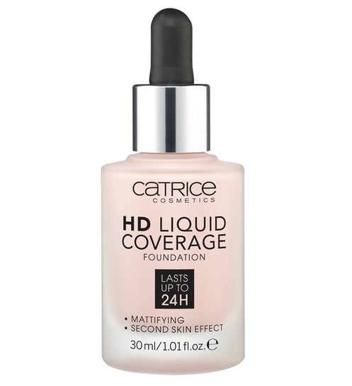 Catrice, HD Liquid Coverage Foundation 24H, matujący podkład do twarzy 002 Porcelain Beige, 30 ml Catrice
