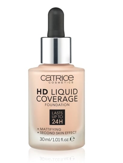 Catrice, HD Liquid Coverage Foundation 24H, matujący podkład do twarzy, 010 Light Beige, 30 ml Catrice