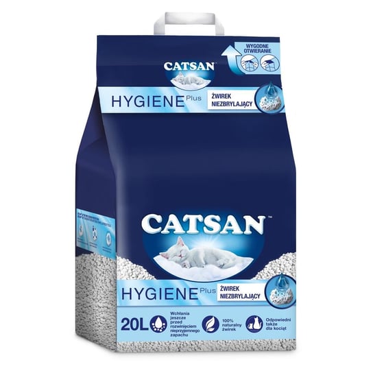 CATSAN Hygiene Plus bentonitowy żwirek higieniczny dla kota 20l Catsan