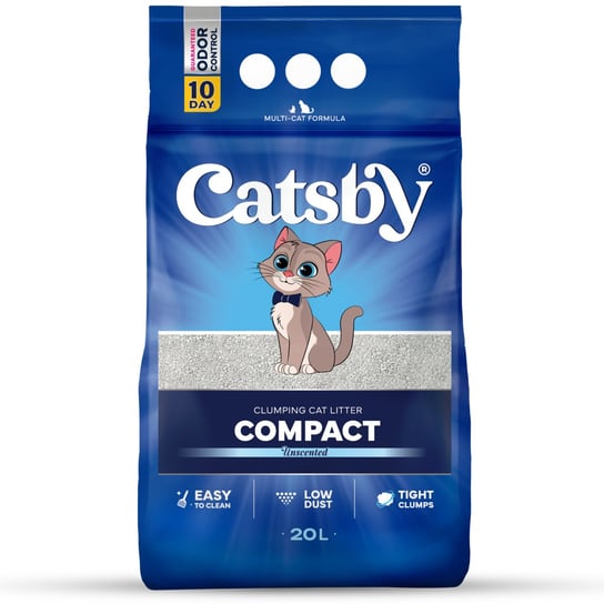 Catsby Compact bezzapachowy 20l żwirek bentonitowy Inna marka