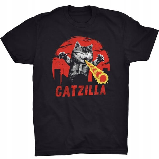 Catzilla Koszulka Godzilla Cat Kot Kocia Mama Tata GILDAN