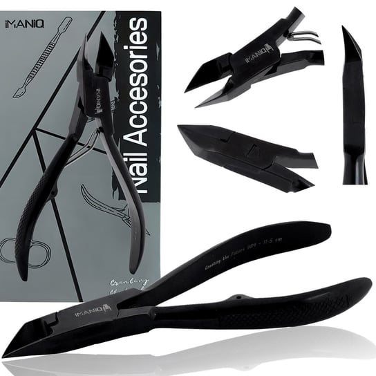 Cążki do skórek paznokci obcinaczki nożyczki kosmetyczne manicure gabinet SPA czarne Calissimo