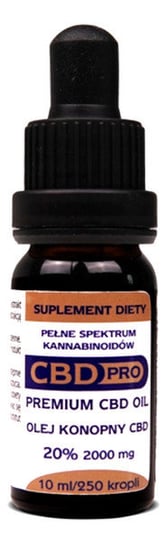 CBD Pro, Olej konopny 20% 2000 mg suplement diety w kroplach, 10 ml CBD Pro