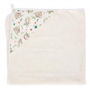 Ceba Baby, Ręcznik z kapturkiem/Okrycie kąpielowe, Printed Line Lazy, 100x100 cm Ceba Baby