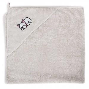 Ceba Baby, Ręcznik z kapturkiem/Okrycie kąpielowe, Tancel Line Dog, 100x100 cm Ceba Baby