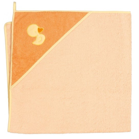 Ceba, Okrycie kąpielowe/Ręcznik z Kapturem, Kaczuszka, Pomarańczowy, 100x100 cm Ceba Baby
