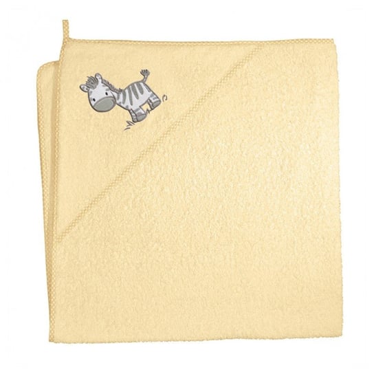 Ceba, Okrycie kąpielowe/Ręcznik z Kapturem, Zebra, Żółty, 100x100 cm Ceba Baby