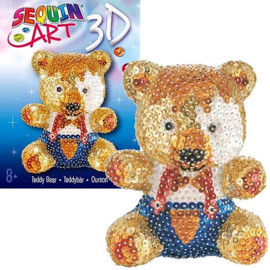 Cekinowa figurka Miś 3D Teddy Bear Zestaw kreatywny Sequin Art