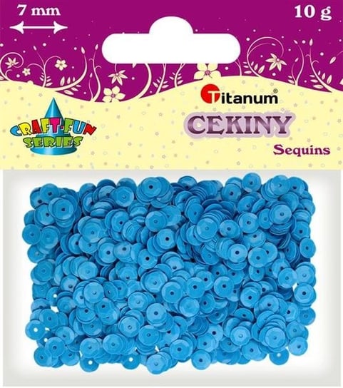 Cekiny 7mm pastelowe niebieske 10g CRAFT-FUN Titanum