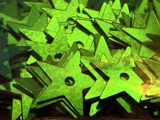 Cekiny Gwiazdki Zielone 11 Mm (5 G) Płaskie Dystrybutor Kufer