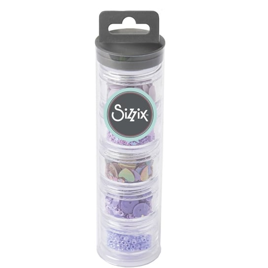 Cekiny, koraliki i ozdoby do shakerbox - Sizzix - Lavender Dust Inna marka