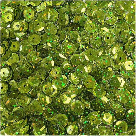 Cekiny okrągłe holograficzne 9mm 15g - Loveart - jasne zielone Loveart