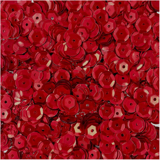Cekiny okrągłe matowe 9mm 15g - Loveart - czerwone Loveart