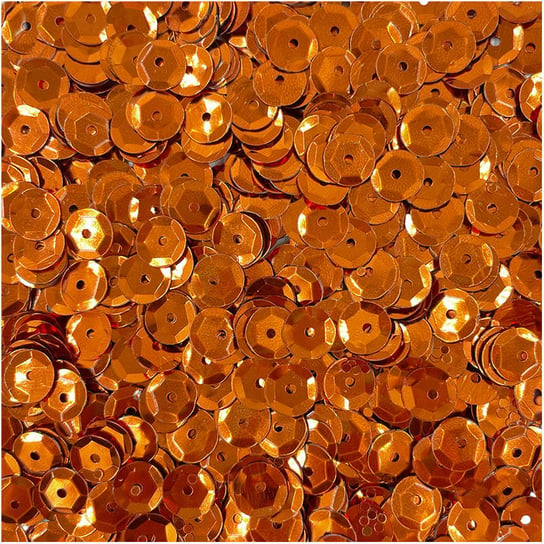 Cekiny okrągłe metaliczne 9mm 15g - Loveart - pomarańczowe Loveart