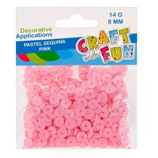 Cekiny Pastelowe Okrągłe 8 Mm Różowy Craft With Fun 439325 Craft With Fun