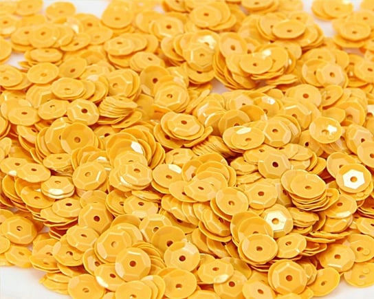 Cekiny żółte pastelowe 6 mm Inna marka