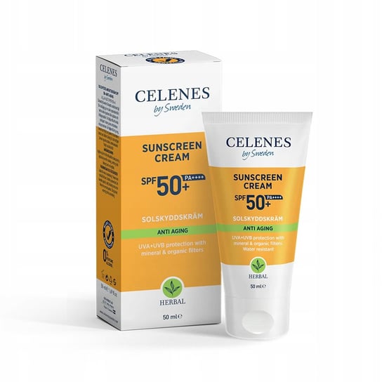 CELENES by Sweden HERBAL Krem przeciwsłoneczny Anti-Aging SPF50+ 50ml Inna marka