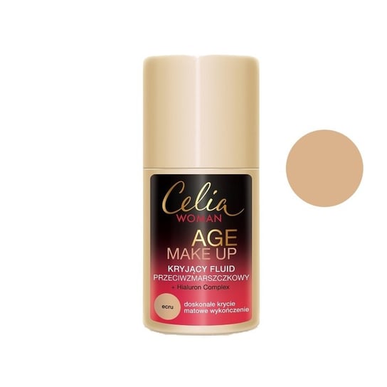 Celia, Age Make Up, kryjący fluid przeciwzmarszczkowy Ecru, 30 ml Celia