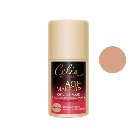 Celia, Age Make Up, kryjący fluid przeciwzmarszczkowy Naturalny, 30 ml Celia