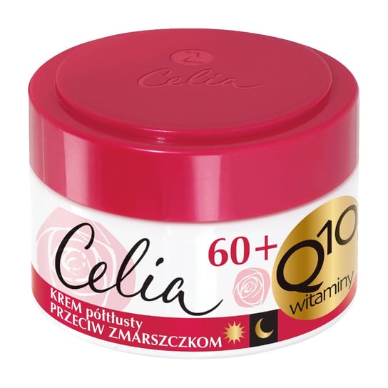 Celia, Q10 Witaminy 60+, krem półtłusty przeciw zmarszczkom na dzień i noc, 50 ml Celia